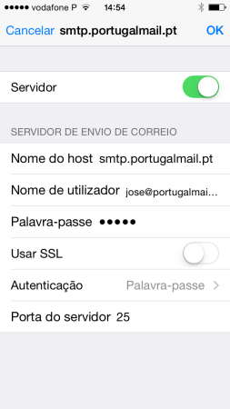 Configurar o seu e-mail no iPhone / iPad 10