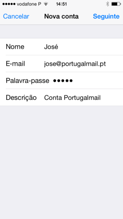 Configurar o seu e-mail no iPhone / iPad 5