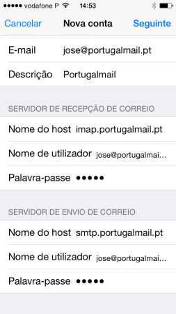 Configurar o seu e-mail no iPhone / iPad 7