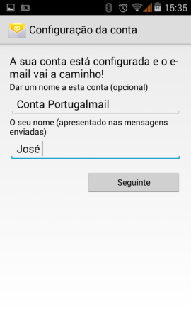 Configurar o seu e-mail no Android 7